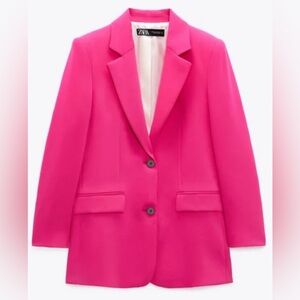 Zara Oversized Fuchsia Blazer